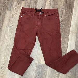 Element Mens skate boarding Rust Red fitted/skinny Jeans sz 30